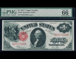 Fr. 39 1917 $1 Legal Tender PMG 66EPQ
